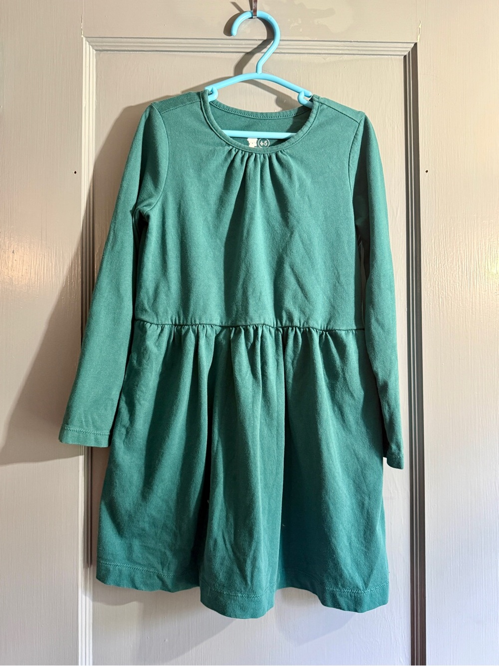 Primary Emerald Green Long Sleeve Knit Dress